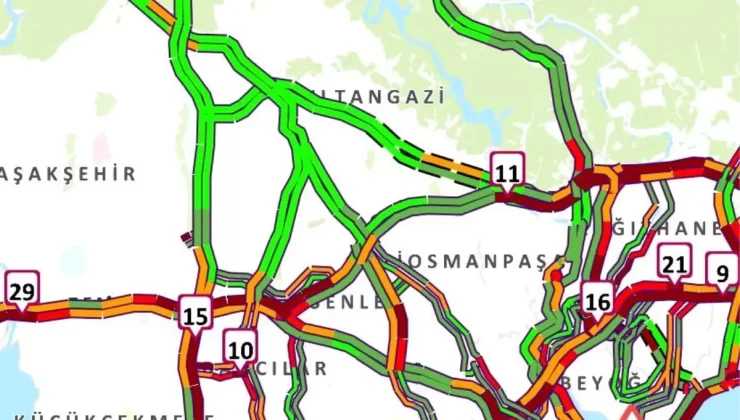 İstanbul’da Trafik Yoğunluğu Yüzde 90’a Ulaştı